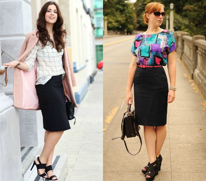 Pencil skirt outfits for work