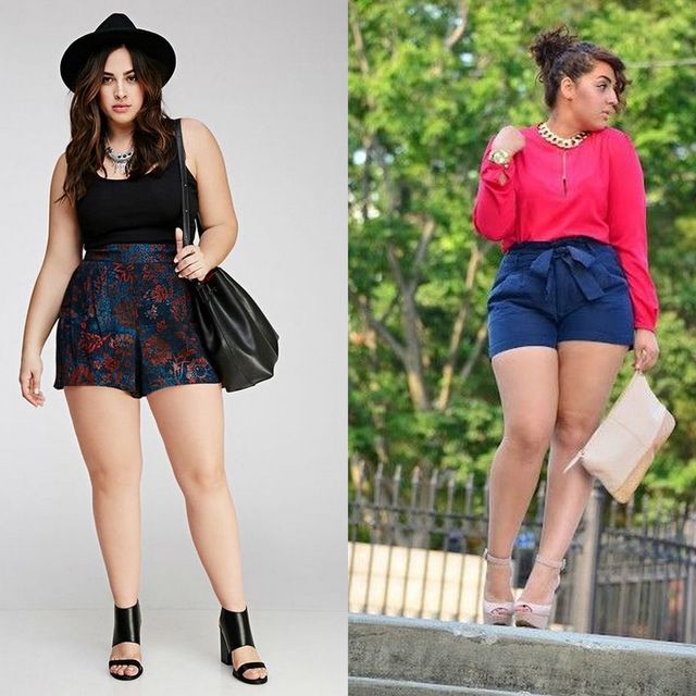 plus size high waisted mom shorts