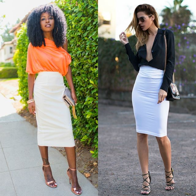 White Pencil Skirt Outfit 
