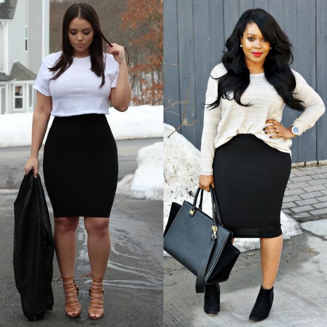 what to wear with a black skirt