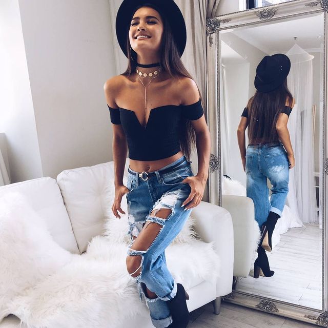 cute going out outfits with jeans