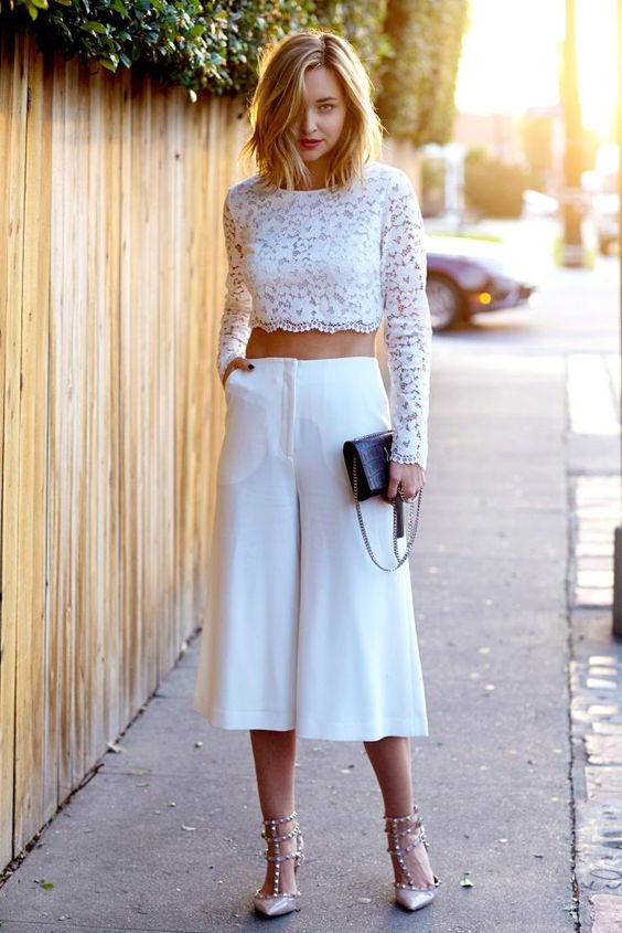 culottes pants with top