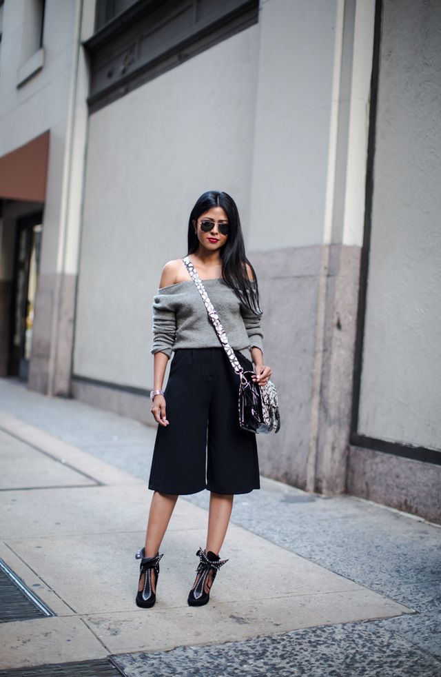 How to style black culottes when you go out