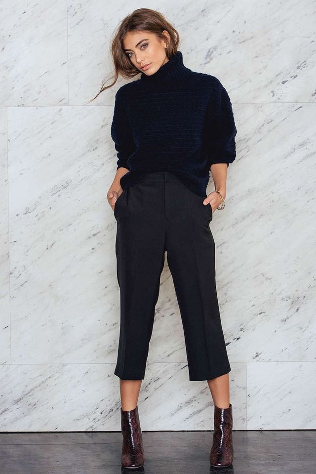 black culottes outfit