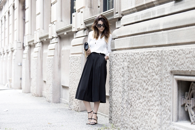 black culottes outfit