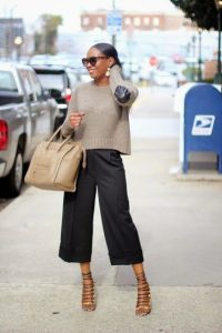 65 Beautiful Black Culottes Outfit Ideas To Try GlossyU