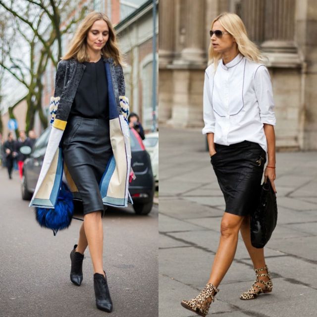 What to wear with a leather skirt