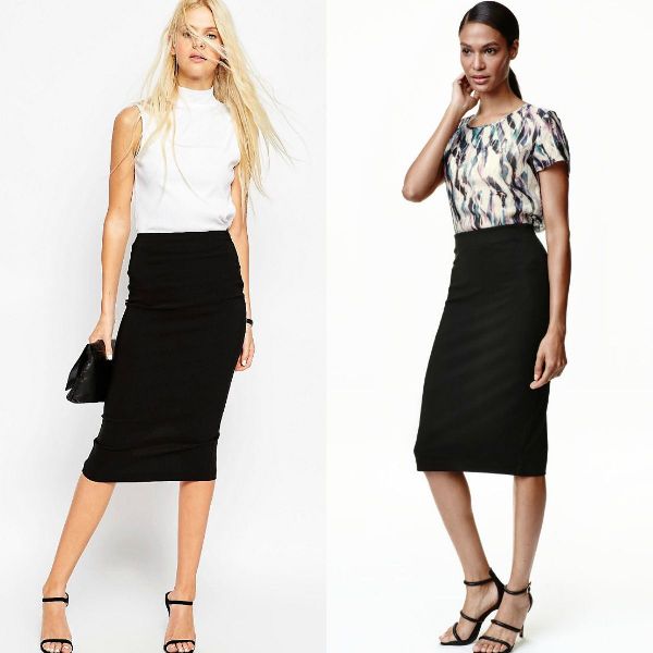 how to style a black skirt