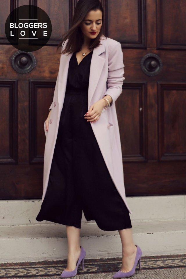 Black culottes outfit ideas