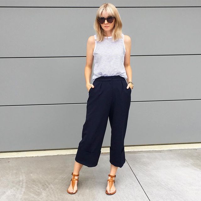 Best 37 Ideas About How To Wear Culottes With Flats - GlossyU