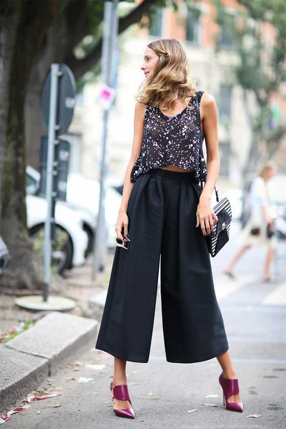 How to style black culottes