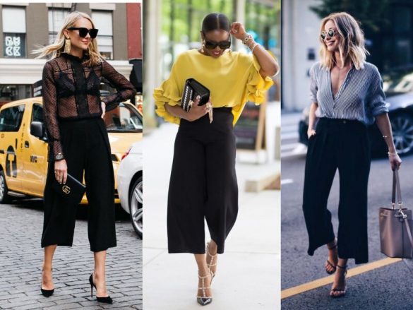 65 Beautiful Black Culottes Outfit Ideas To Try - GlossyU